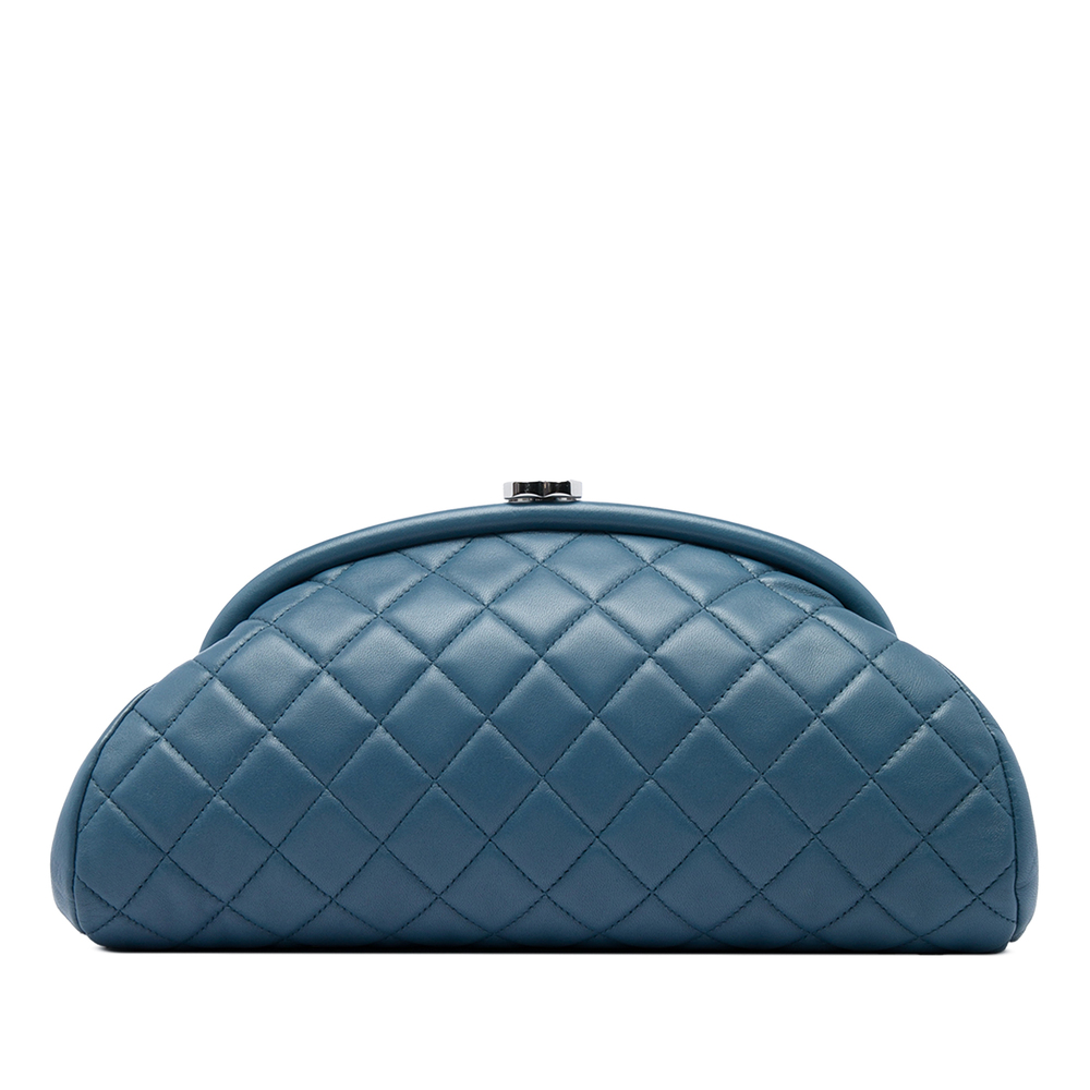 Pre-Loved Chanel Quilted Lambskin Timeless Kisslock Clutch